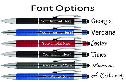 Express Pencils™ - Personalized Pens Gift Set - 2 Pack of Metal Pens w/gift box - Luxury Ballpoint Pen Custom Engraved with Name, Logo or Message for Executive, Business or Personal use (Black-Red)