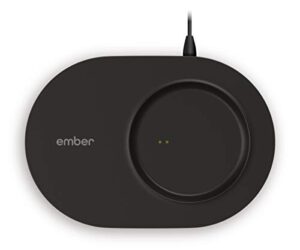 ember travel mug charging coaster 2, wireless charging for use with ember temperature control smart travel mug, black