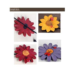 Acxico 1Pcs Creative Resin Sunflower Daisy Flower Wall Hook Keys Coat Hat Towel Holder Hanger Beautiful Home Decoration