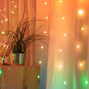 A-POWER 300 LED Curtain Lights USB Window Fairy Lights Decoration Remote Controlled LED String Lights (Rainbow)