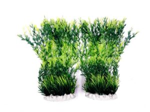 begondis 2pcs aquarium decorations fish tank artificial water plants made of soft plastic, safe for all fish & pets