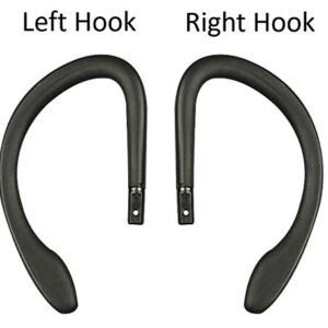 for PowerBeats 3 Ear Hook Loop Clip Silicone Replacement Repair Parts Left and Right Fit Dre Power Beats 3 Wireless Headset Headphone + Tool + Glue (Black)