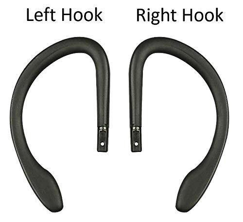 for PowerBeats 3 Ear Hook Loop Clip Silicone Replacement Repair Parts Left and Right Fit Dre Power Beats 3 Wireless Headset Headphone + Tool + Glue (Black)