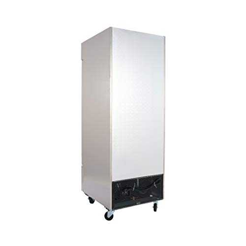 Peak Cold Single Door REFRIGERATOR; Commercial Reach In Stainless Steel, White Interior; 23 Cubic Ft, 29" Wide