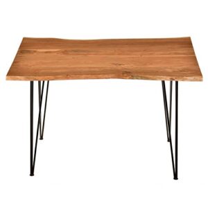 Carolina Classic SETI Live Edge Dining Table in Natural and Black