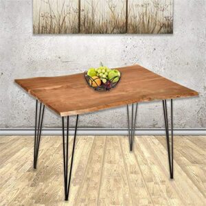 Carolina Classic SETI Live Edge Dining Table in Natural and Black