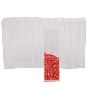 The Beadsmith Personality Case - Clear Storage Organizing System 6.25 x 4 x 1.4 inches - Includes 12 flip top Boxes 1 x 3.75 inches Each, for organizing and Storage