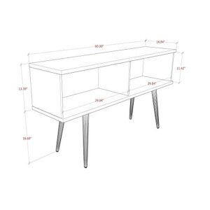 Manhattan Comfort Theodore Modern 2 Shelves Entryway and Dining Sideboard Cabinet, 62.99", Off White and Cinnamon