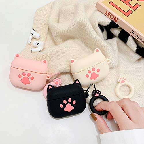 AKXOMY Airpods Pro Case Cute 3D Funny Cartoon Pink Paw Character Silicone Airpods Pro Cover,Kawaii Fun Lovely Design Skin,Cases for Girls Kids Teens Boys Airpods Pro (Pink Paw)