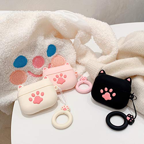 AKXOMY Airpods Pro Case Cute 3D Funny Cartoon Pink Paw Character Silicone Airpods Pro Cover,Kawaii Fun Lovely Design Skin,Cases for Girls Kids Teens Boys Airpods Pro (Pink Paw)