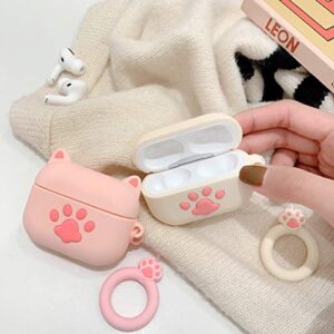 AKXOMY Airpods Pro Case Cute 3D Funny Cartoon Pink Paw Character Silicone Airpods Pro Cover,Kawaii Fun Lovely Design Skin,Cases for Girls Kids Teens Boys Airpods Pro (Pink Paw)