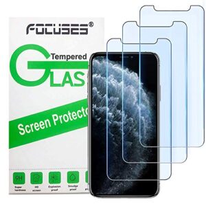 focuses screen protector for iphone 11 pro max, iphone xs max, anti-blue light temper glass film [eye protection ] for iphone pro max/xs max-3pcs