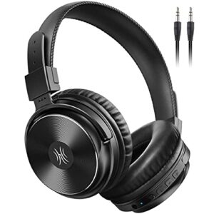 oneodio a11 wireless headphones over ear, bluetooth 5.2 headset w/ cvc8.0 mic, hi-fi audio & deep bass, comfortable memory foam ear cups, wired & wireless 2-in-1 for travel home office