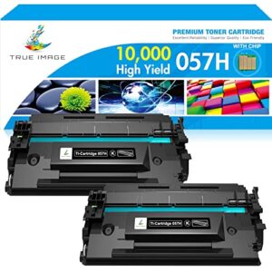true image compatible toner cartridge replacement for canon 057h 057 crg-057h work with imageclass mf445dw lbp226dw mf448dw lbp227dw lbp228dw mf449dw mf445 laser printer ink (black, 2-pack)