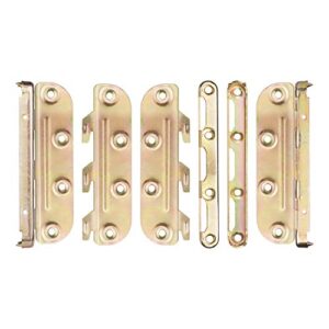 XIANEWS Surface Mounted Bed Rail Brackets-Bed Frame Hardware for Wood Bed Frame Headboards Footboards - Set of 4 (Screws Included)