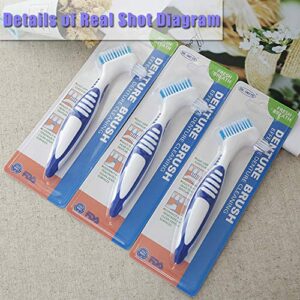 4 Pcs Denture Brushes with Double Sided Denture Cleaning Brush Heads for Denture Care (4Pcs)