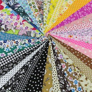 aufodara 35pcs Quilting Fabric Cotton Craft Fabric Bundle Squares Patchwork 10"x10" (25cm x 25cm) DIY Handmade Sewing Scrapbooking Quilting