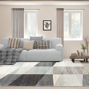 superior saina indoor area rug, light blue-grey, 7' 8" x 10'