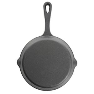 Gibson Home Addlestone Pre-Seasoned Cast Iron Skillet Set, 3-Piece Set (6/8/10-Inch), Charcoal Grey