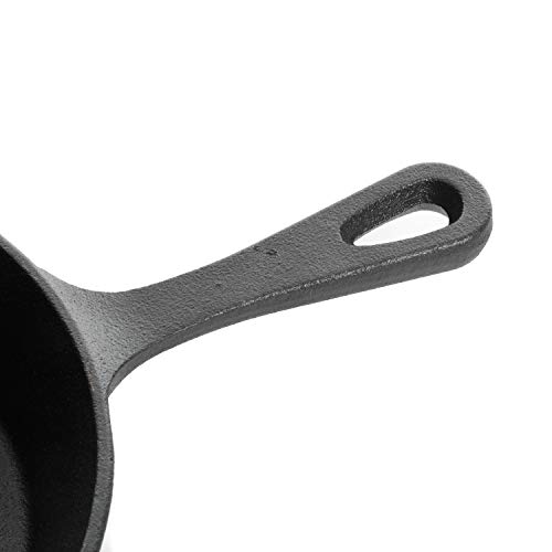 Gibson Home Addlestone Pre-Seasoned Cast Iron Skillet Set, 3-Piece Set (6/8/10-Inch), Charcoal Grey