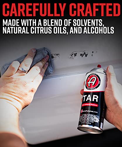 Adam's Tar 9oz - Heavy Duty, Concentrated Road Tar & Adhesive Remover | Remove Rubber Streaks, Badges, & Grime from Your Paint, Wheels, Rims, and Other Exterior Surfaces