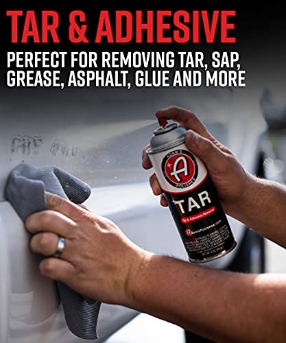 Adam's Tar 9oz - Heavy Duty, Concentrated Road Tar & Adhesive Remover | Remove Rubber Streaks, Badges, & Grime from Your Paint, Wheels, Rims, and Other Exterior Surfaces