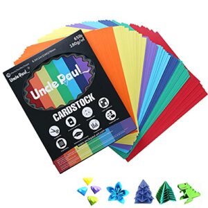 Colored Cardstock - 8.5 x 11 inch / 70 Sheets / 7 Colors Paper 65Ib 180g UAP01