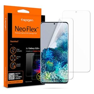 spigen neoflex screen protector designed for samsung galaxy s20 plus / s20 plus 5g (2020) [2 pack] - case friendly
