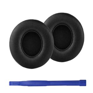 solo 2 replacement earpads protein leather & memory foam ear cushion pads compatible with solo2/solo3 wireless on-ear headphones -black