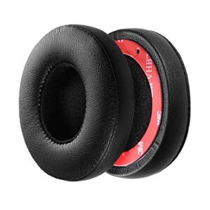Solo 2 Replacement Earpads Protein Leather & Memory Foam Ear Cushion Pads Compatible with Solo2/Solo3 Wireless On-Ear Headphones -Black