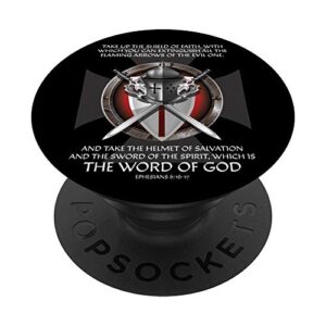 christian bible verse gifts men husband him cross armor god popsockets swappable popgrip