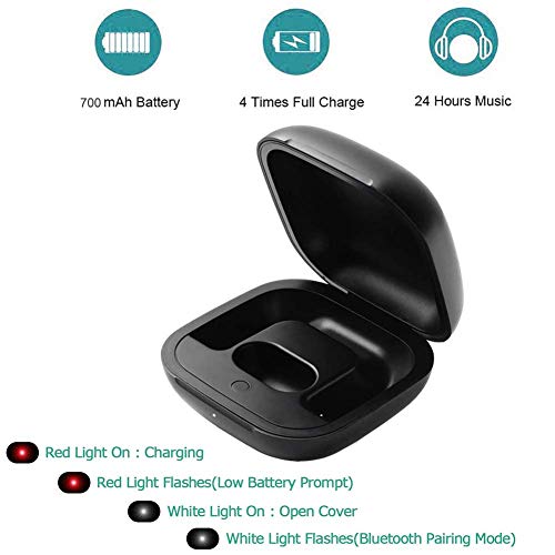 Lopnord Replacement Charging Case Compatible with Beats Powerbeats Pro with Bluetooth Pairing Sync Button (Not Include Power Beats Earbuds), with 700mAh Large Capacity (Black)