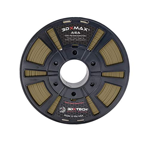 3DXTECH 3DXMax ASA, 1KG (Flat Dark Earth, 1.75mm) 3D Printing Filament