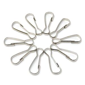 honbay 50pcs 32mm 1 1/4" metal spring hooks snap clips for lanyard, zipper pull, id card, key chain, plant hanger, etc (32mm)