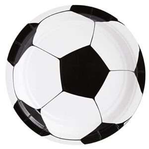 80-Pack Soccer Paper Plates for Sports Themed Birthday Party Supplies (7 in)