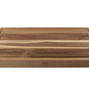 Dexas Angled Acacia Wood Cutting Board with Well, 15 x 20 inches