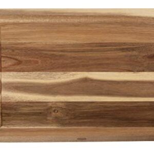 Dexas Angled Acacia Wood Cutting Board with Well, 15 x 20 inches