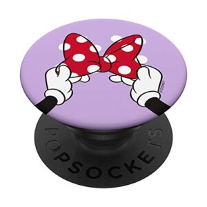 disney minnie mouse's red polka dot bow popsockets popgrip: swappable grip for phones & tablets