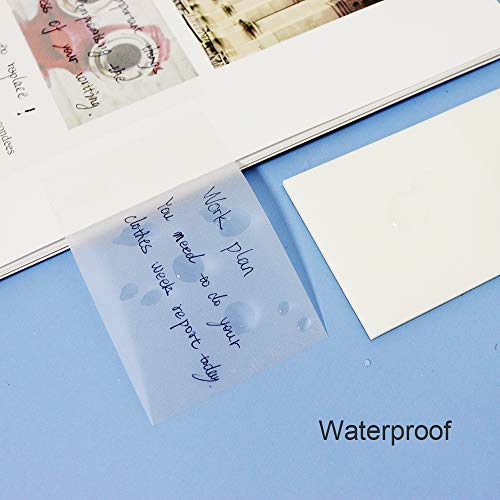 MultiBey Transparent Sticky Note Pads Memo 3 X 3 inches Square Styles Self Adhesive Removable N Times, Pack of 10 (Clear, 3 x 3)