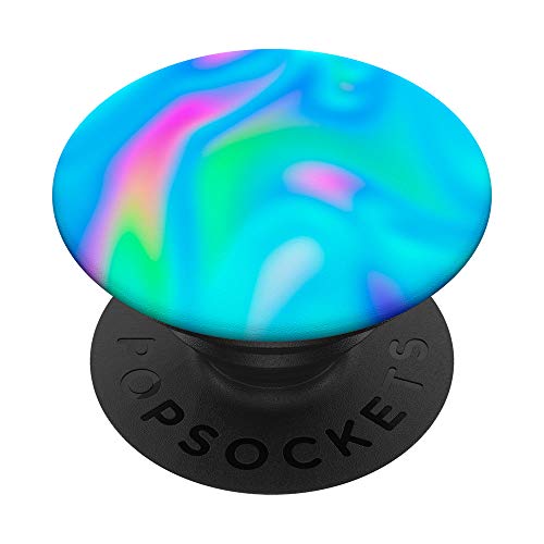 Teal Purple Blue Abstract Psychedelic Waves Gift Girls Women PopSockets PopGrip: Swappable Grip for Phones & Tablets