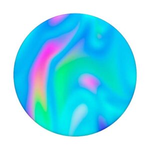 Teal Purple Blue Abstract Psychedelic Waves Gift Girls Women PopSockets PopGrip: Swappable Grip for Phones & Tablets