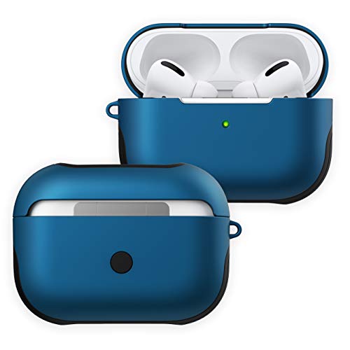 AirPods Pro Case Cover with Lanyard, Luxury AirPod Pro Cover Compatible Apple AirPods Pro Charging Case, Soft Silicone + Hard Shell Dual Layer Protective Case for AirPods Pro Accessories (Blue)