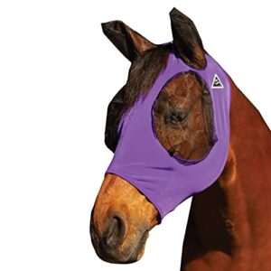 professional's choice comfort-fit pony fly mask - purple - maximum protection and comfort for your horse