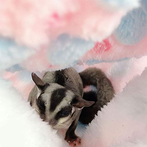 Oncpcare Small Pet Cage Hammock, Triple-Layer Sugar Glider Hammock, Hamster Cage Accessories Bedding Cozy Small Animals Bed for Chinchilla Parrot Sugar Glider Ferrets Rat Hamster Rat Playing Sleeping