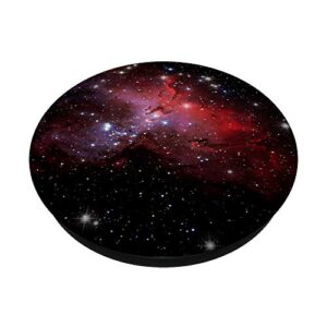 Space Nebula Galaxy Red Phone Holder PopSockets PopGrip: Swappable Grip for Phones & Tablets