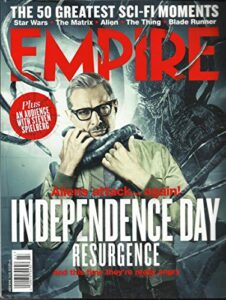 empire magazine, independence day resurgence * the 50 greatest sci moments july, 2016 issue # 325 ( please note: all these magazines are pet & smoke free magazines. no address label. (single issue magazine)