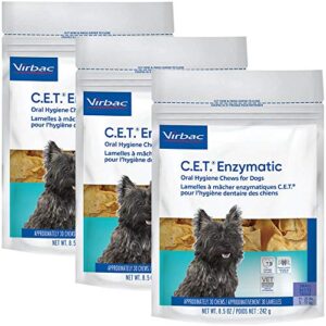 c.e.t. enzymatic oral chew dog 11-25lbs 30ct (3 pack), natural, model number: 90603-3