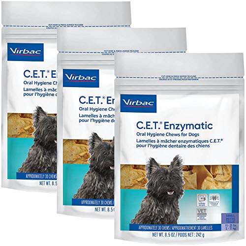 C.E.T. Enzymatic Oral Chew Dog 11-25lbs 30ct (3 Pack), Natural, Model Number: 90603-3