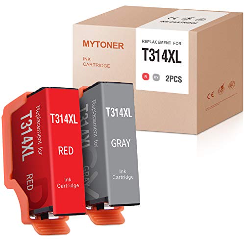 MYTONER Remanufactured Ink Cartridge Replacement Epson 314XL 314 XL T314XL720 T314XL820 HD Ink for Expression Photo XP-15000 XP15000 Printer (Red Grey, 2-Pack)