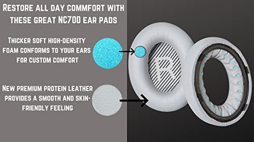 Premium Replacement NC700 Ear Pads / NC700 UC Pads Cushions Compatible with Bose NC700 Headphones/Bose Noise Cancelling 700 Headphones/Bose NC700 UC Headphones (Grey). Great Comfort/Durability